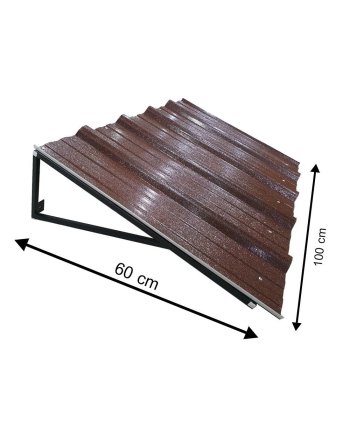 UPVC AWNING WITH STEEL FRAME S.D.BRILLIANT 60X100CM BROWN