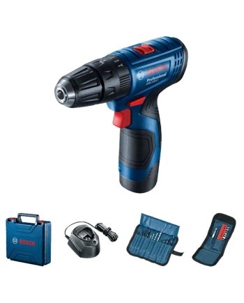 BOSCH 12V CORDLESS IMPACT DRILL (BATTERY INCLUDED) GSB120-LI + 23 ACCESSORIES